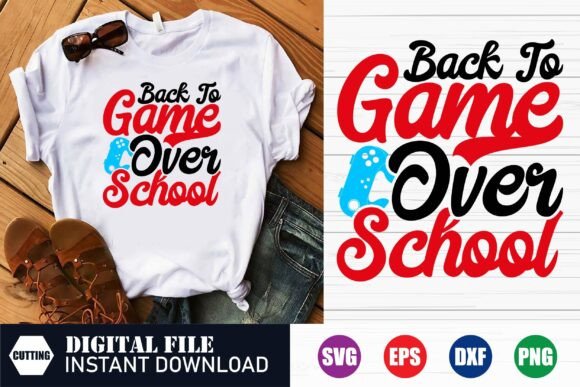 Back to Game Over School SVG Design
