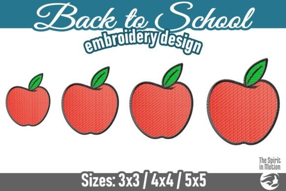 Back to School Color Apple: A Whimsical Embroidery Design for Modern Creatives