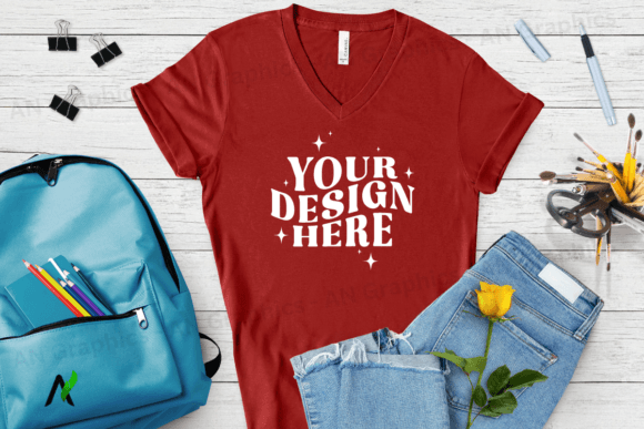 Bella Canvas 3005 V-Neck Mockup - 003: A Professional Tool for Designers and Entrepreneurs