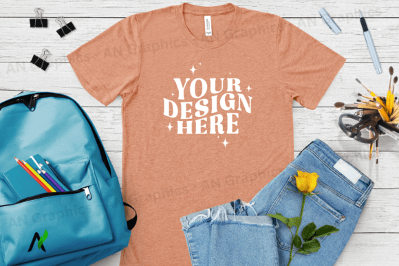 Bella Canvas 3413 Unisex Mockup - 047: A Professional Tool for T-Shirt Design Presentation