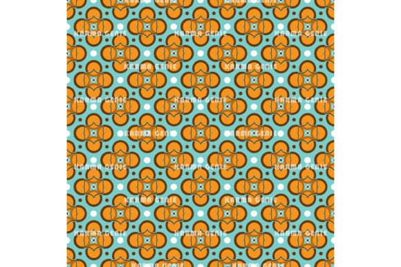 Retro 70s Orange Blue Geometric Pattern: A Timeless Design for Modern Use
