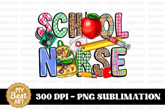 School Nurse PNG for Sublimation Printing and Design