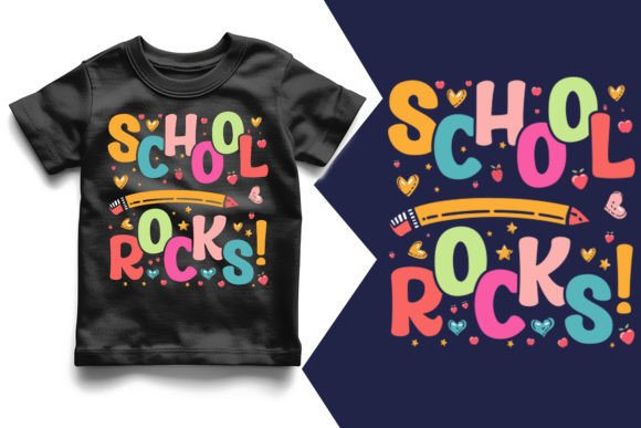 School Rocks Kids Gift Idea Shirt Vector